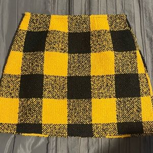 Plaid mini skirt